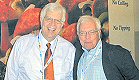 Dennis Prager and Dial Global's Bill Press were recently spotted schmoozing together at an industry event. They took time out from their political debate to pose for a picture and admire their taste in clothes.  