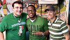 Fox Sports Radio's Petros and Money celebrated St. Patrick's Day with USC Trojans Running Back Stafon Johnson.  